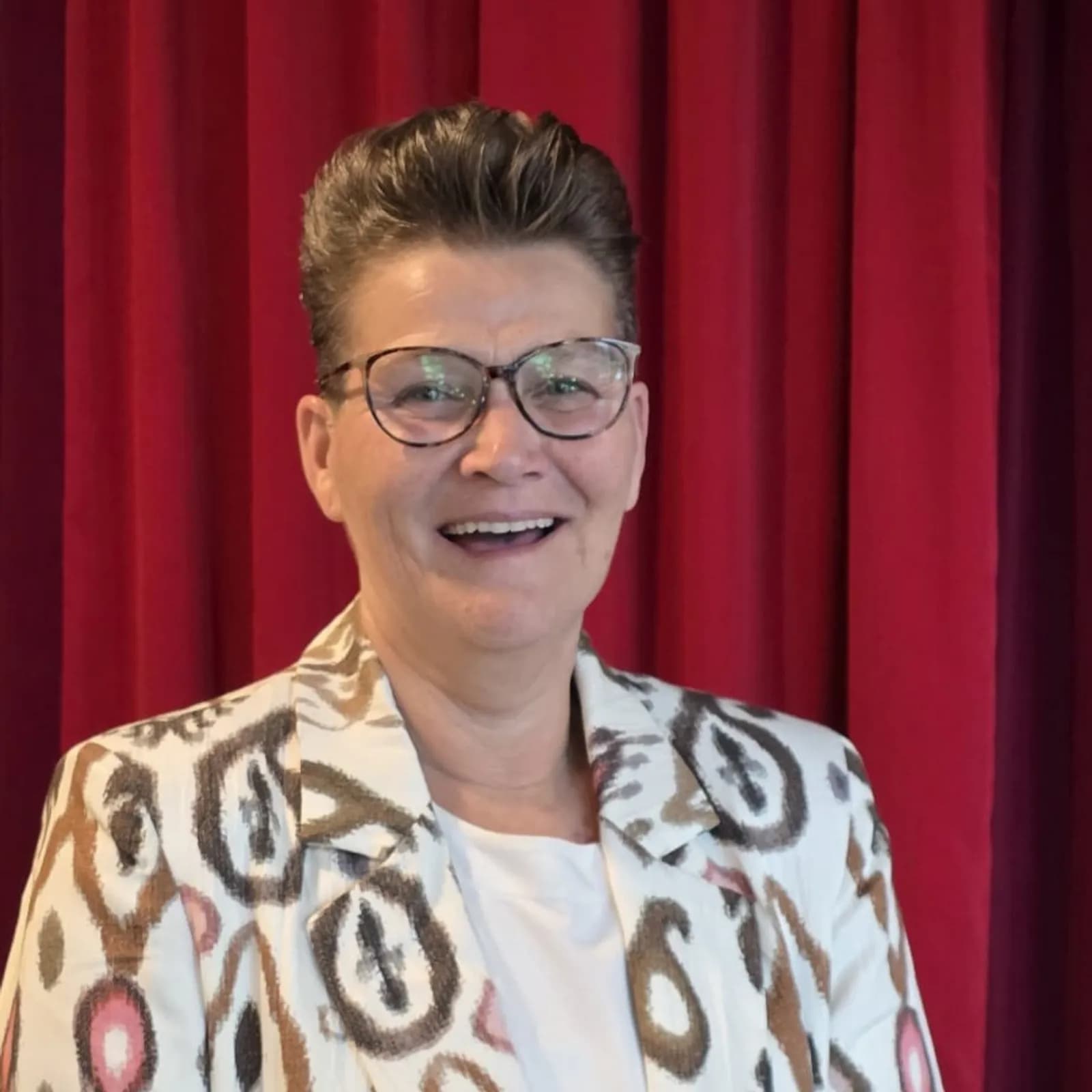 Carin met een bewoner